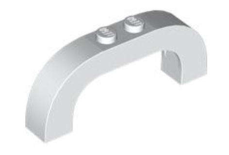 LEGO Parts Arch 1 x 6 x 2 Curved Top ~ {White}