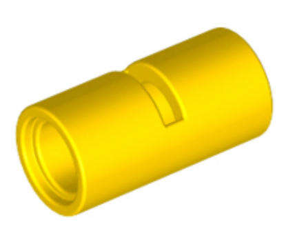LEGO Technic, Pin Connector Round 2L with Slot (Pin Joiner Round) ~ {Yellow}