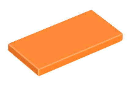 LEGO Parts Tile 2 x 4 ~ {Orange}