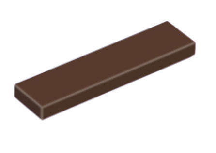 LEGO Parts Tile 1 x 4  ~ {Dark Brown}