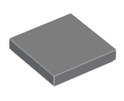 LEGO Parts Tile 2 x 2 ~ {Dark Bluish Grey}