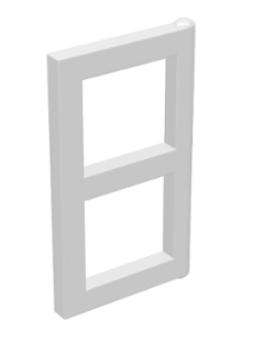 LEGO Parts Pane for Window 1 x 2 x 3 ~ {White}