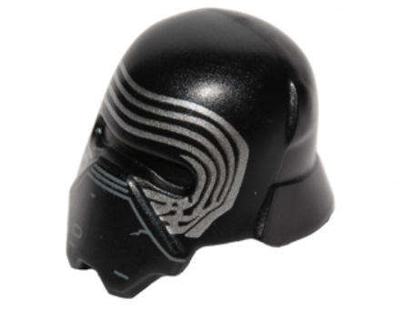 LEGO Minifigure, Headgear Helmet SW Kylo Ren Pattern ~ {Black}