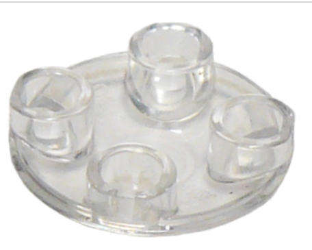 LEGO Parts Plate, Round 2 x 2 with Rounded Bottom (Boat Stud) ~ {Trans~Clear}