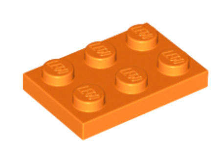 LEGO Parts Plate 2 x 3 ~ {Orange}
