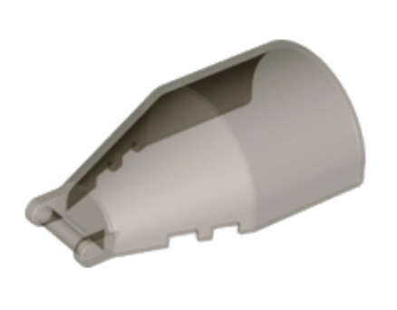 LEGO Parts Windscreen 6 x 4 x 2 Round with Bar Handle ~ {Trans Brown}