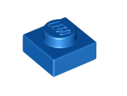 LEGO Parts 1 x 1 Plate Blue