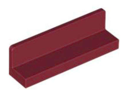 LEGO Parts Panel 1 x 4 x 1 ~ {Dark Red}