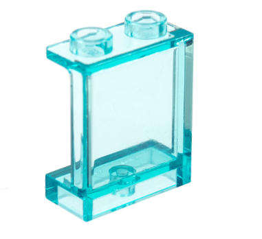 LEGO Parts Panel 1 x 2 x 2 with Side Supports - Hollow Studs ~ {Trans~Light Blue}