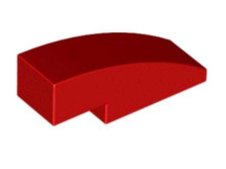 LEGO Parts Slope, Curved 3 x 1 ~ {Red}