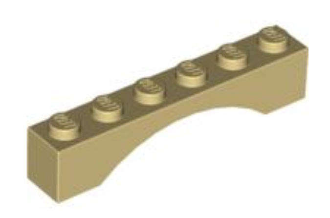 LEGO Parts Arch 1 x 6 ~ {Tan}