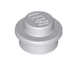 LEGO Plate, Round 1 x 1 ~ {Light Bluish Grey}