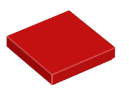 LEGO Parts Tile 2 x 2 ~ {Red}