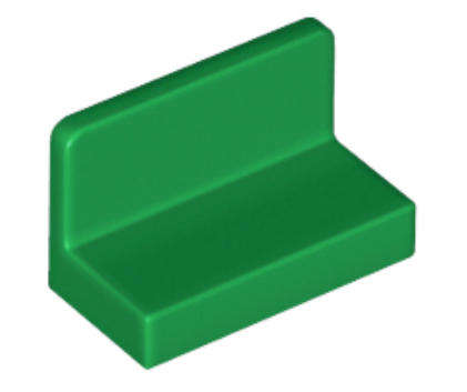 LEGO Parts Panel 1 x 2 x 1 with Rounded Corners ~ {Green}