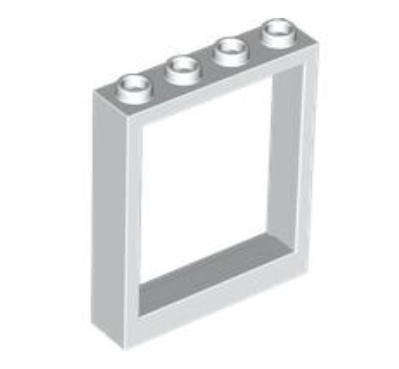 LEGO Parts Door, Frame 1 x 4 x 4 Lift ~ {White}
