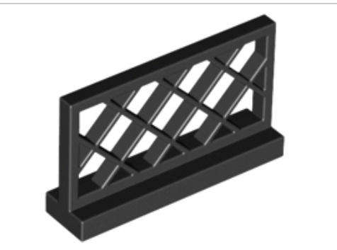 LEGO Fence 1 x 4 x 2 Lattice ~ {Black}