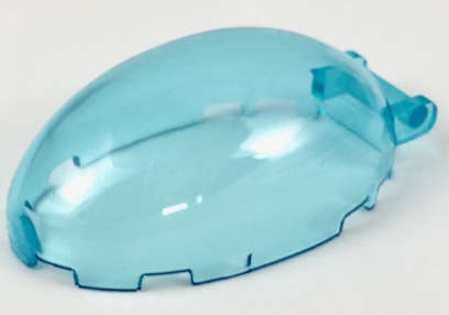 LEGO Parts Windscreen 6 x 4 x 2 Bubble Canopy with Bar Handle ~ {Trans Light Blue}