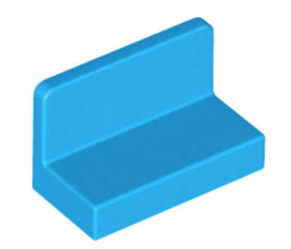 LEGO Parts Panel 1 x 2 x 1 with Rounded Corners ~ {Dark Azure}