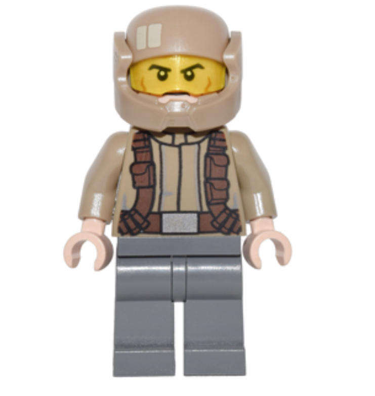 LEGO Star Wars Resistance Trooper - Dark Tan Jacket, Frown, Cheek Lines