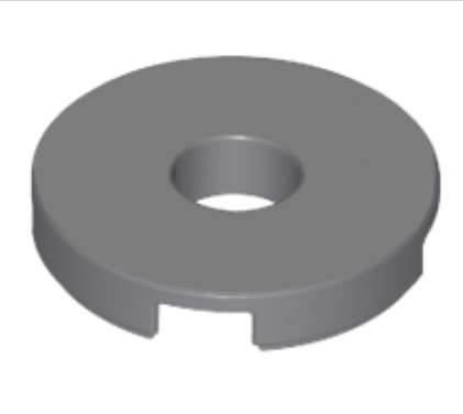 LEGO Tile, Round 2 x 2 with Hole ~ {Dark Bluish Grey}