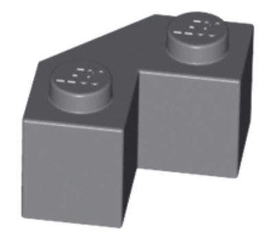 LEGO Parts, Brick, Modified Facet 2 x 2 ~ {Dark Bluish Grey}