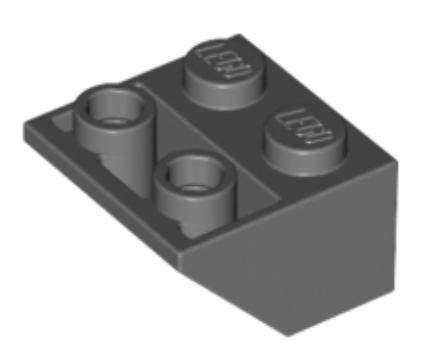LEGO Parts Slope, Inverted 45 2 x 2 with Flat Bottom Pin ~ {Dark Bluish Grey}