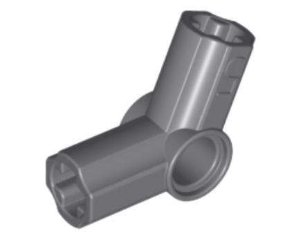 LEGO Technic, Technic, Axle and Pin Connector Angled #5 - 112.5 degrees ~ {Dark Bluish Grey}