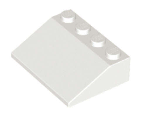 LEGO Parts Slope 33 3 x 4 ~ {White}