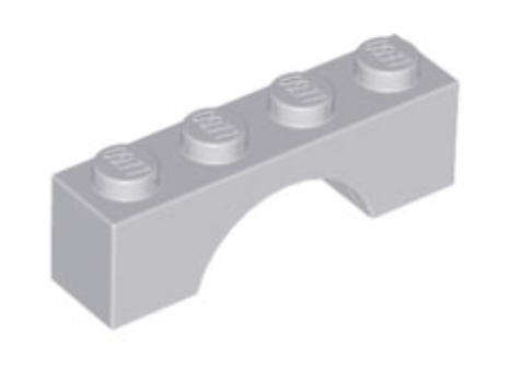 LEGO Brick Arch 1 x 4 ~ {Light Bluish Grey}