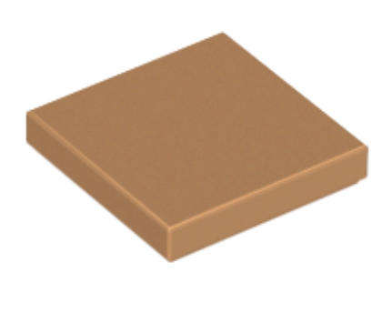 LEGO Parts Tile 2 x 2 ~ {Medium Nougat}