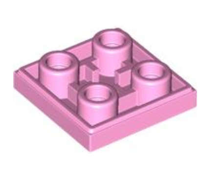LEGO Parts Tile Modified 2 x 2 Inverted {Bright Pink}
