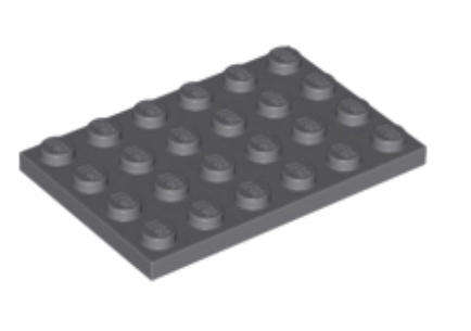 LEGO Parts Plate 4 x 6 ~ {Dark Bluish Grey}