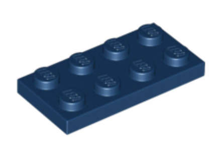LEGO Parts 2 x 4 Plate ~ {Dark Blue}