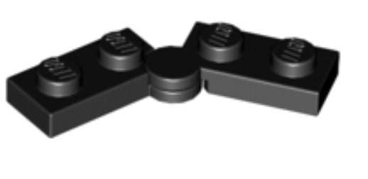 LEGO Hinge Plate 1 x 4 Swivel ~ {Black}