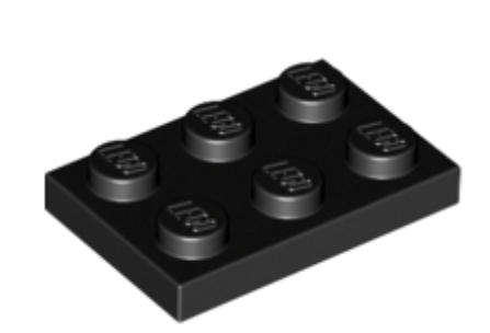 LEGO Parts Plate 2 x 3 ~ {Black}