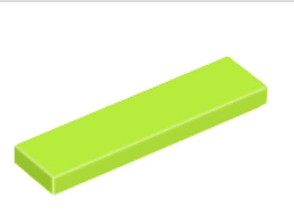 LEGO Parts Tile 1 x 4  ~ {Lime}