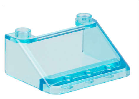 LEGO Parts  Windscreen 3 x 4 x 1 1/3 Large Glass Surface ~ {Trans Light Blue}