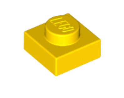 LEGO Parts 1 x 1 Plate Yellow