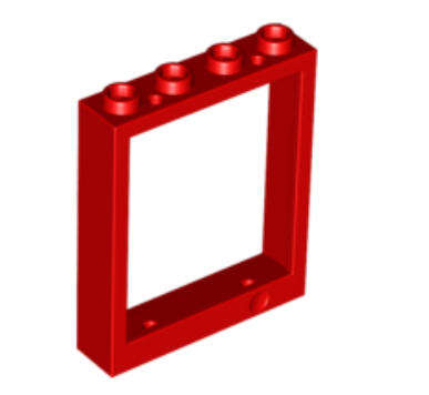 LEGO Parts Door, Frame 1 x 4 x 4 Lift ~ {Red}