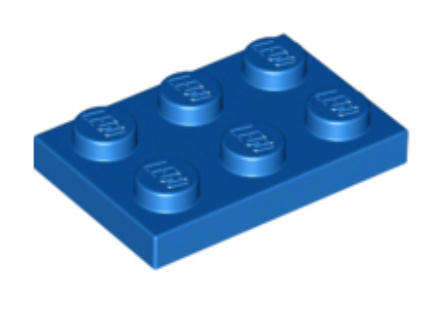 LEGO Parts Plate 2 x 3 ~ {Blue}
