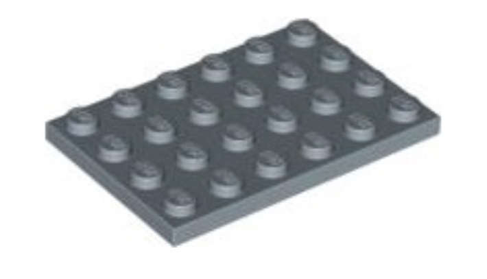 LEGO Parts Plate 4 x 6 ~ {Sand Blue}