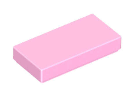 LEGO Parts Tile 1 x 2 ~ {Bright Pink}