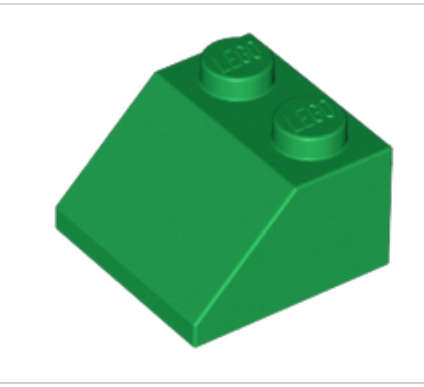 LEGO Parts Slope 45 2 x 2 ~ {Green}