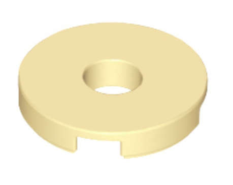 LEGO Tile, Round 2 x 2 with Hole ~ {Tan}