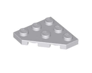 LEGO Wedge, Plate 3 x 3 Cut Corner ~{Light Bluish Grey}