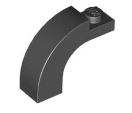 LEGO Parts Arch 1 x 3 x 2 Curved Top ~ {Black}