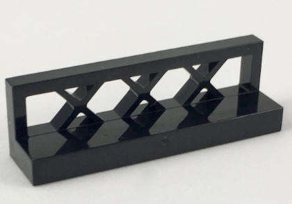 LEGO Fence 1 x 4 x 1 Lattice ~ {Black}