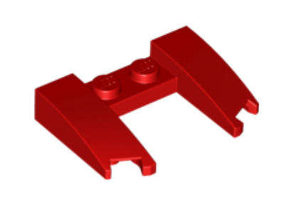 LEGO Wedge 3 x 4 x 2/3 Curved with Cutout ~ {Red