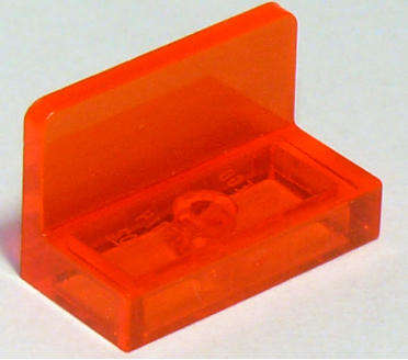 LEGO Parts Panel 1 x 2 x 1 with Rounded Corners ~ {Trans ~ Neon Orange}