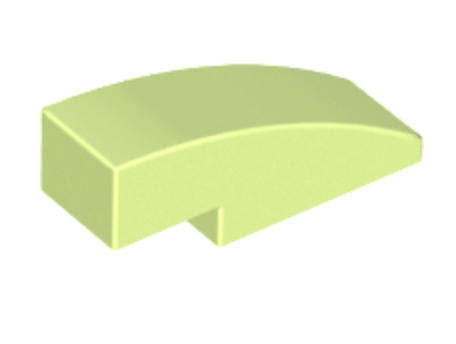 LEGO Parts Slope, Curved 3 x 1 ~ {Yellowish Green}